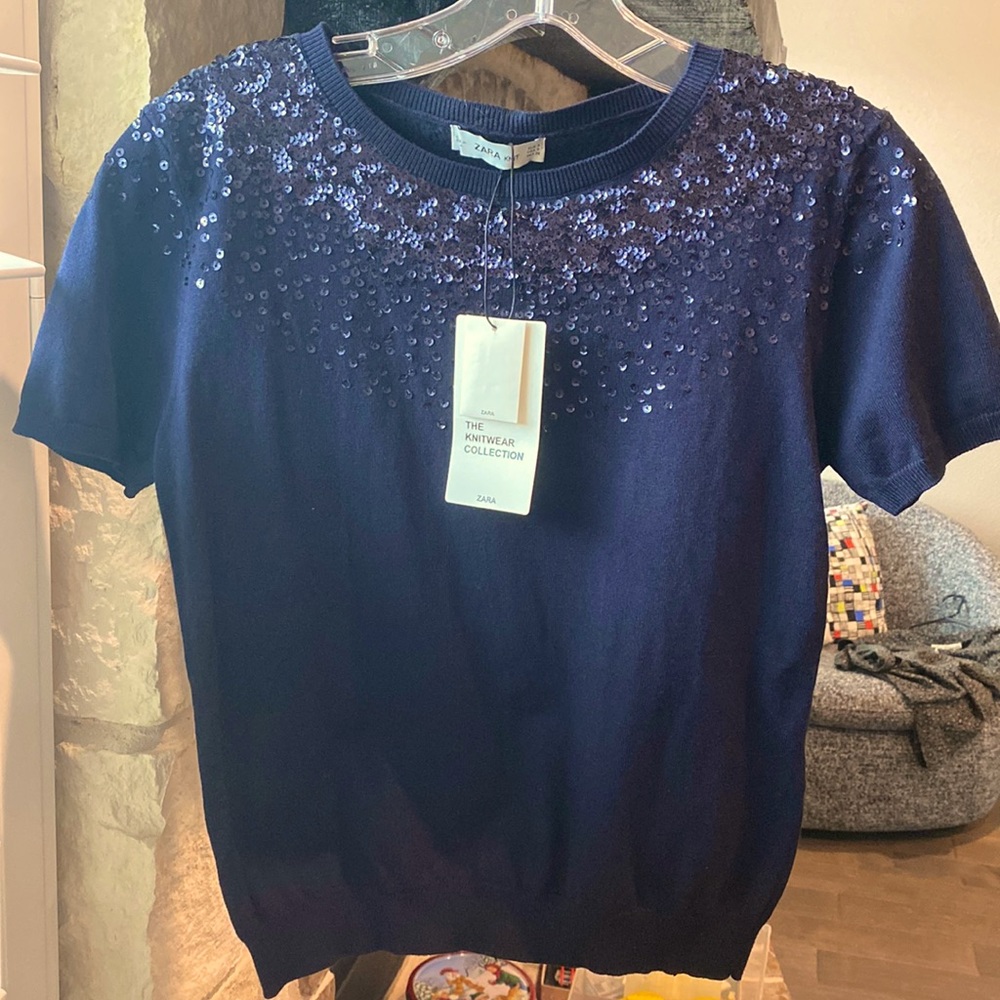 Zara knit navy